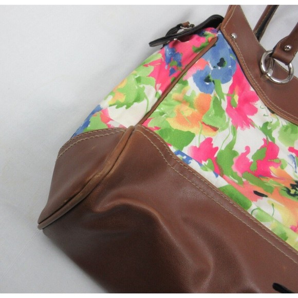 Purse Shoulder Bag Chaps By Ralph Lauren Floral Purse Handbag - Picture 4 of 9